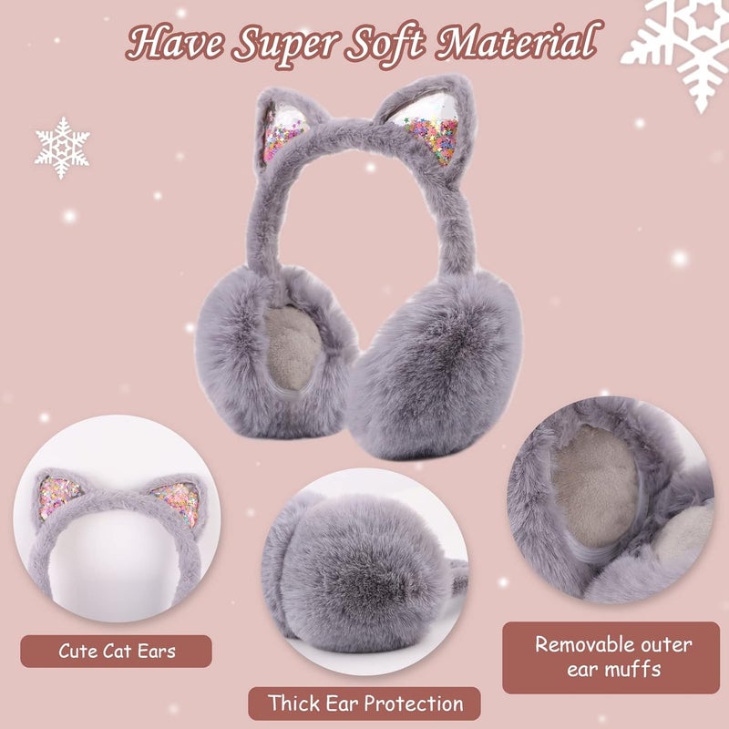 Pesaat Fluffy Ear Muff for Women Plush Earmuffs Kids Winter Earmuffs Girls Boys Cold Weather Ear Warmer - Image 4